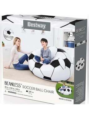 Bestway Beanless Black & White Soccer Ball Chair